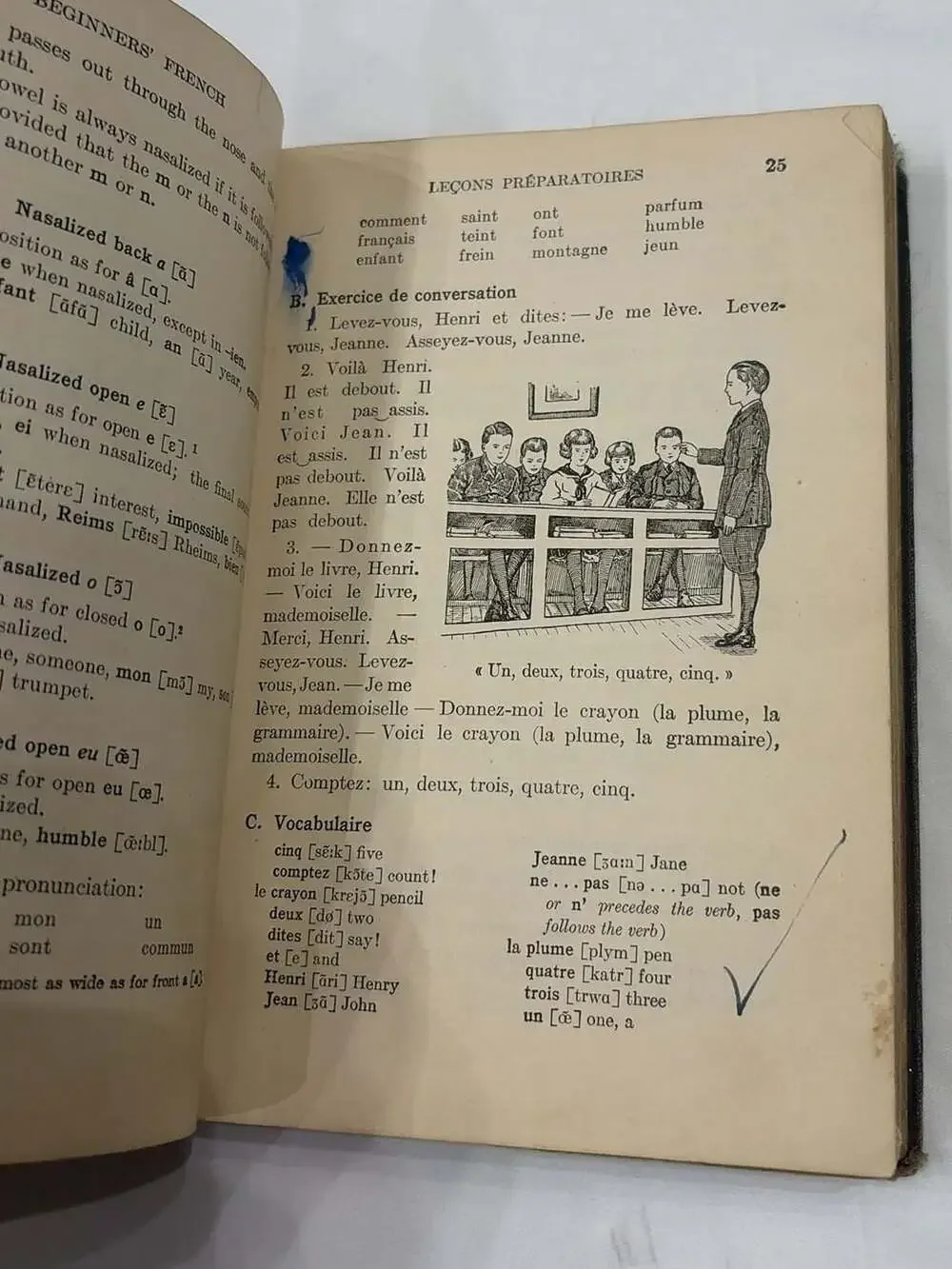 Beginners' French by Holzwarth and Price (Fraser and Squair Series) 1925 Edition